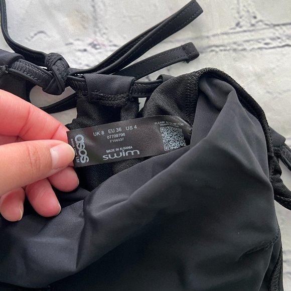 ASOS Design Key Hole Channel Back Swimsuit - Picture 4 of 6